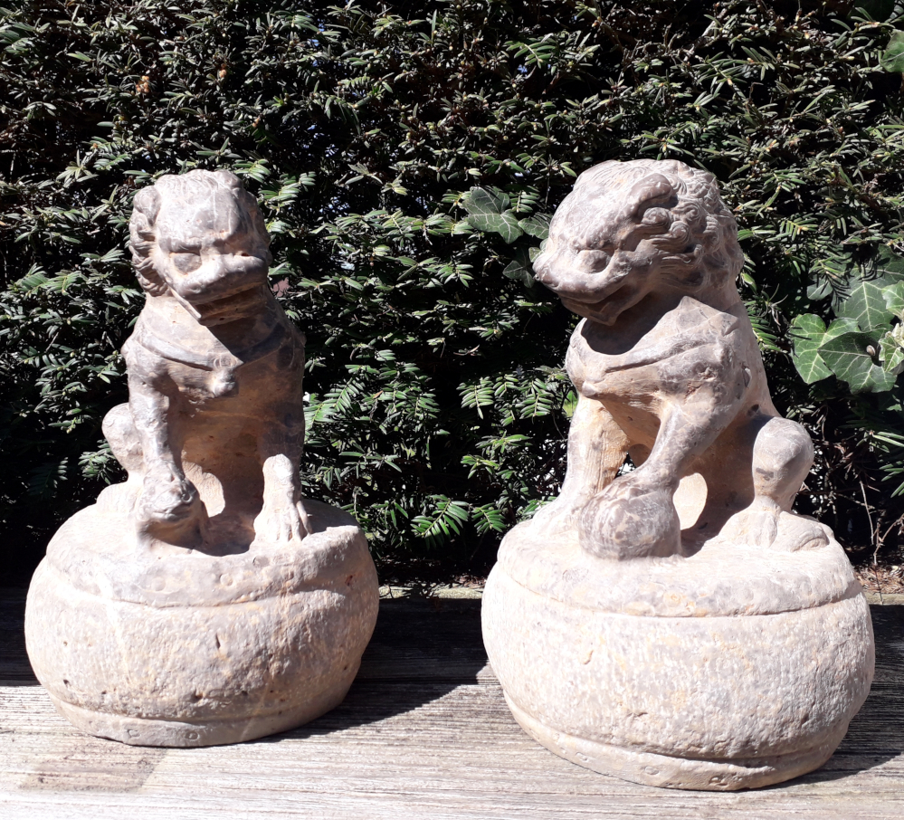 antike waechterloewen aus china