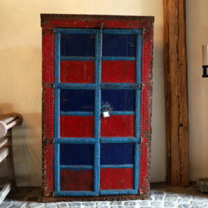 Nischenschrank Rot/Blau