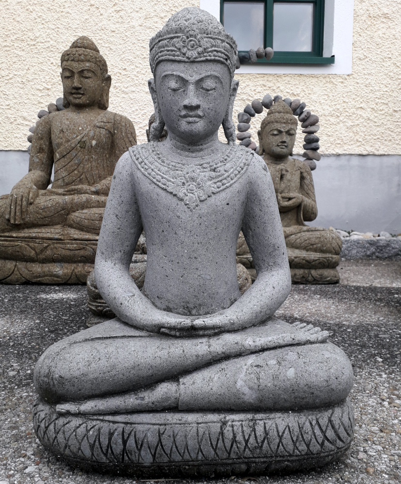 buddha aus stein 60 cm