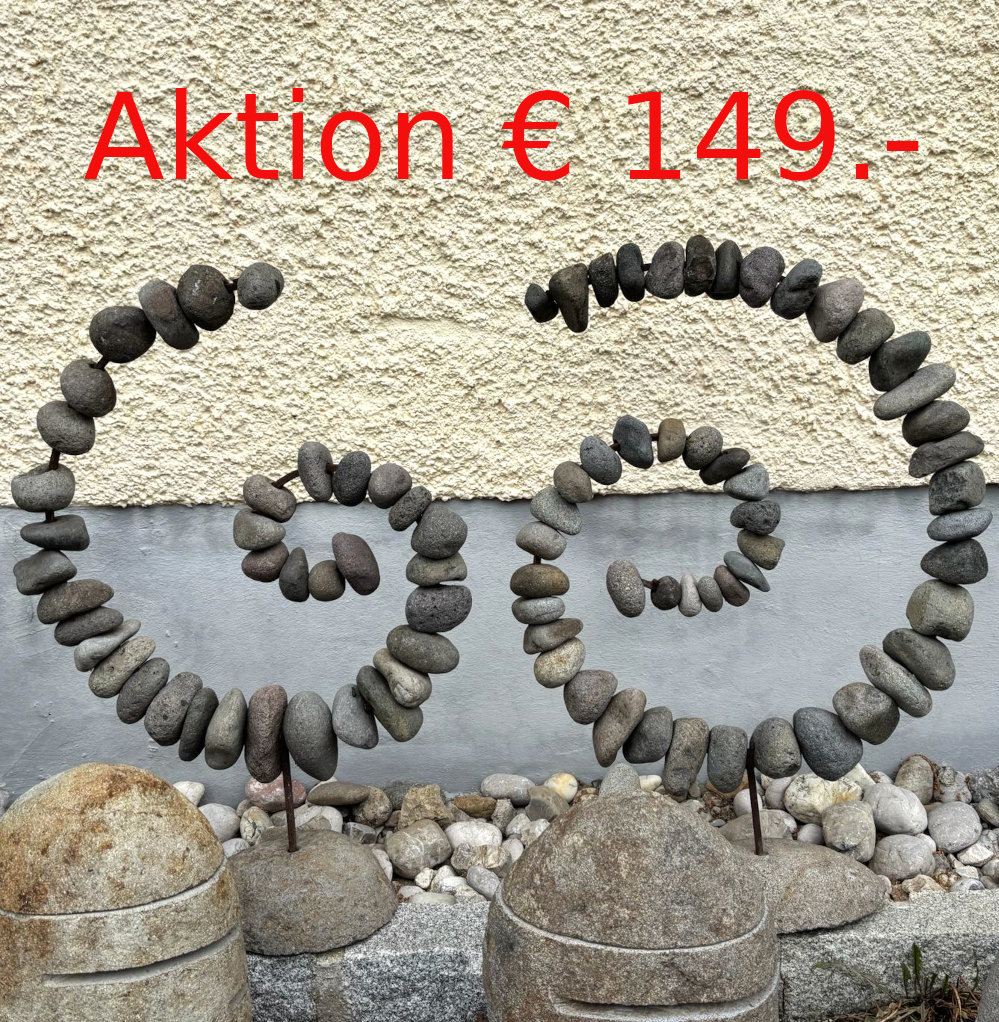 steinspirale gartendeko