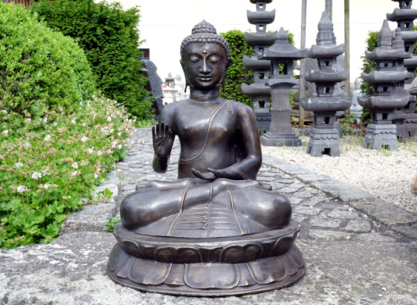 grosser buddha aus bronze unikat aus indonesien