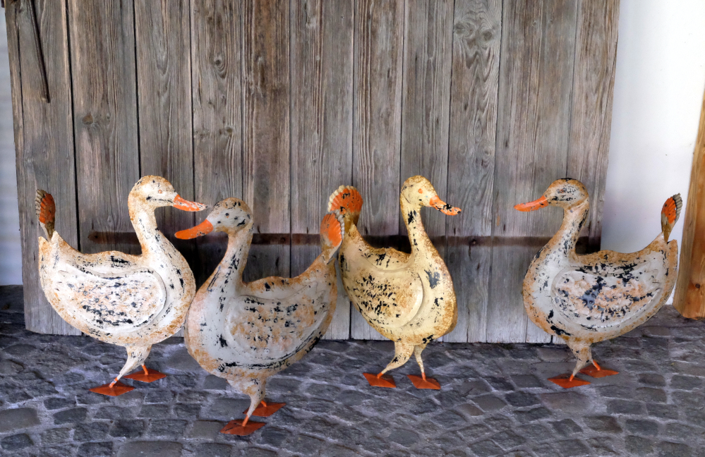 martini gans aus eisen lustige und dekorative tierfigur