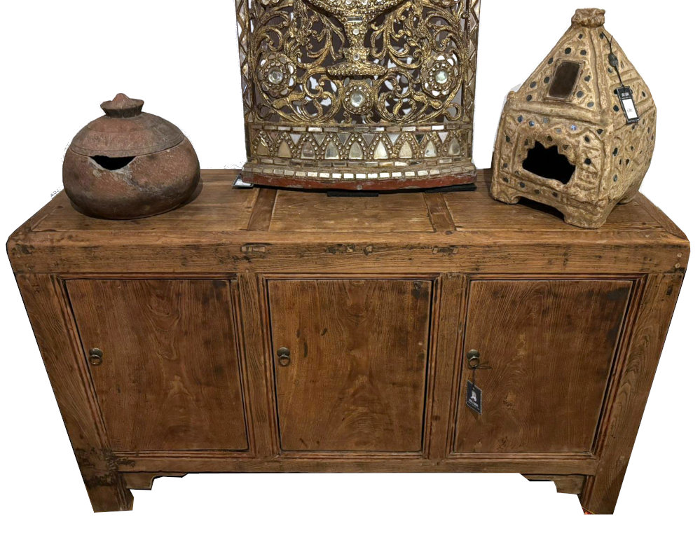 kommode aus china mit drei türen braun