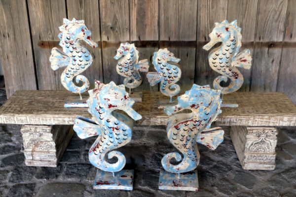 dekorative seepferdchen aus eisen entzueckendes set