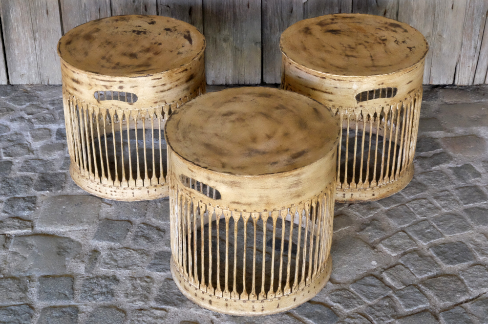 Hocker, Podest aus Eisen 43x43x42