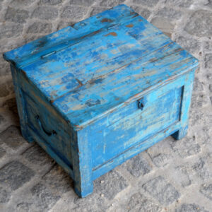 Holzkiste Blau 40x33x30