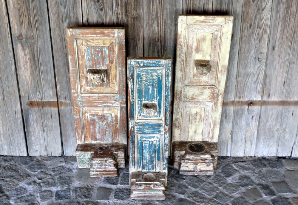 Kerzenständer Wandrelief Shabby Chic