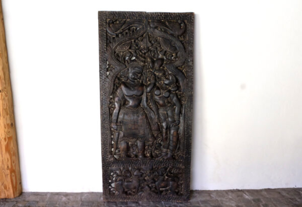 rama und sita relief antik geschnitzt