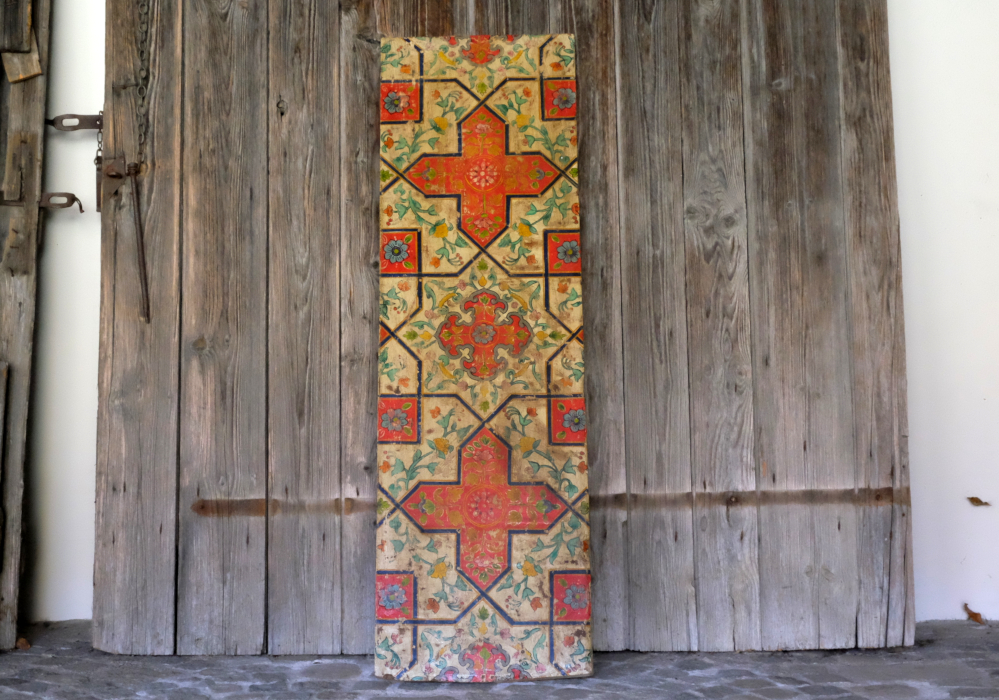 Relief Tempelritter rot-altweiss 48x156cm