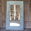 Spiegel Jodhpur mit blau-türkisem Rahmen 88x150