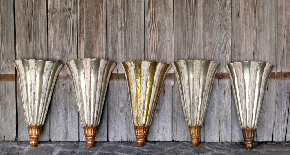 Wandschmuck Floral Silber/Gold