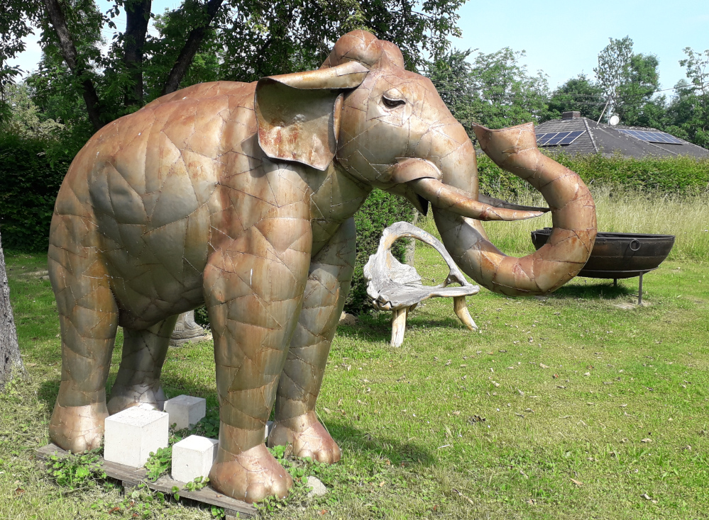 lebensgrosser elefant aus indien