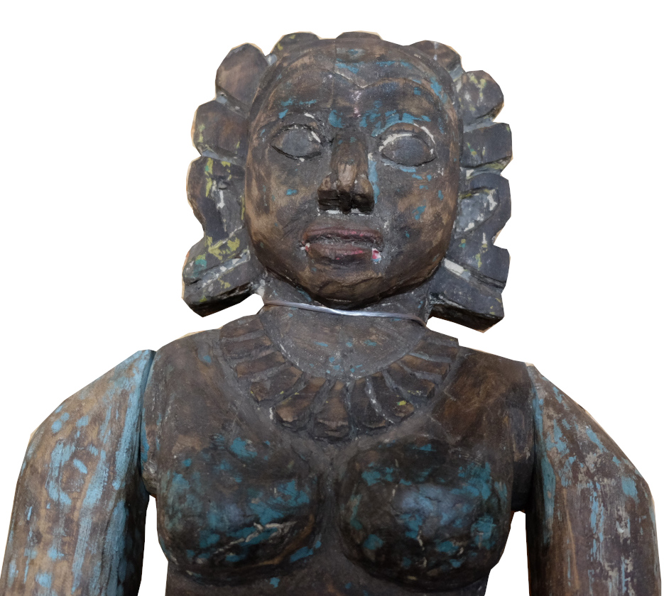 alte indische holzpuppe