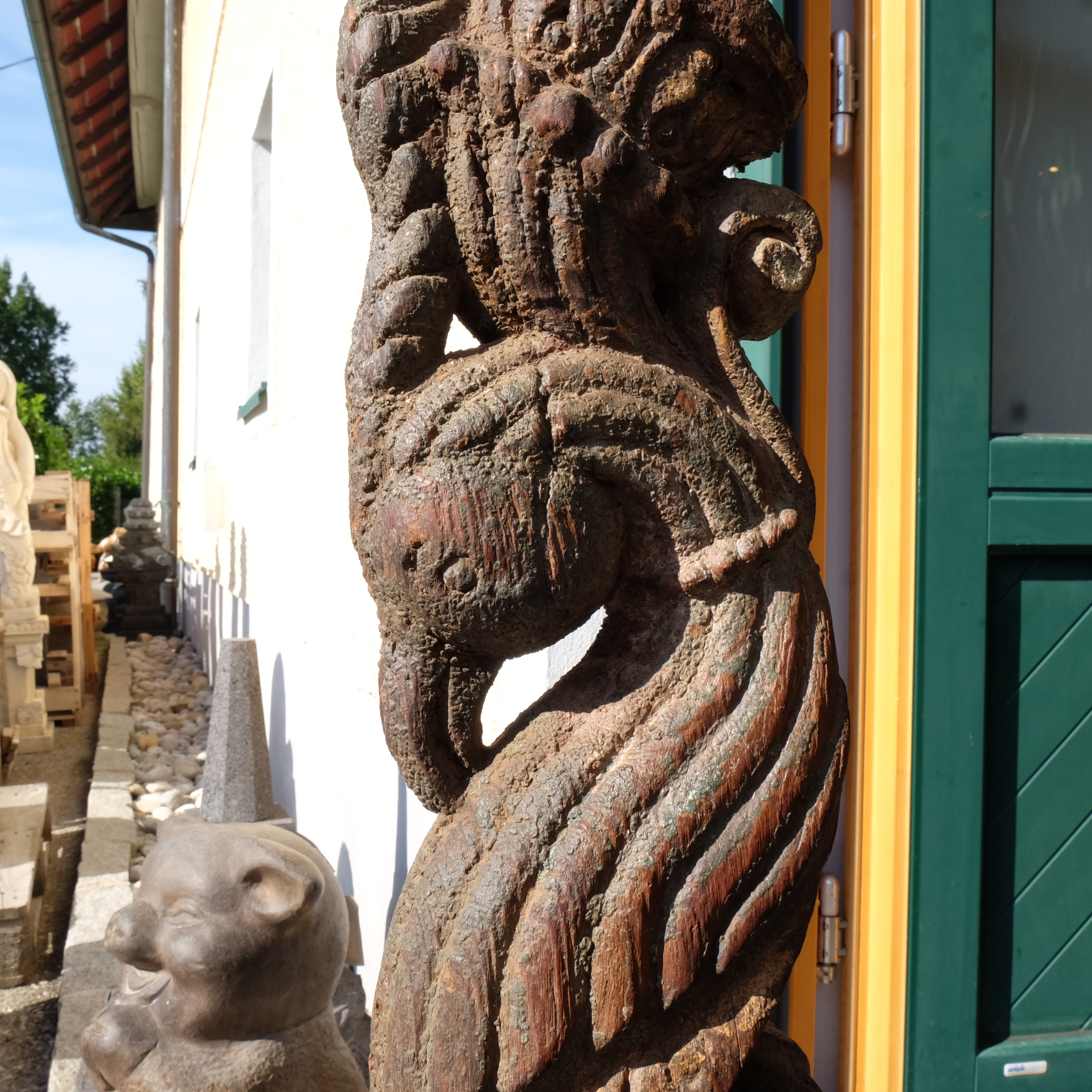 Antike Skulptur eines Pfaus