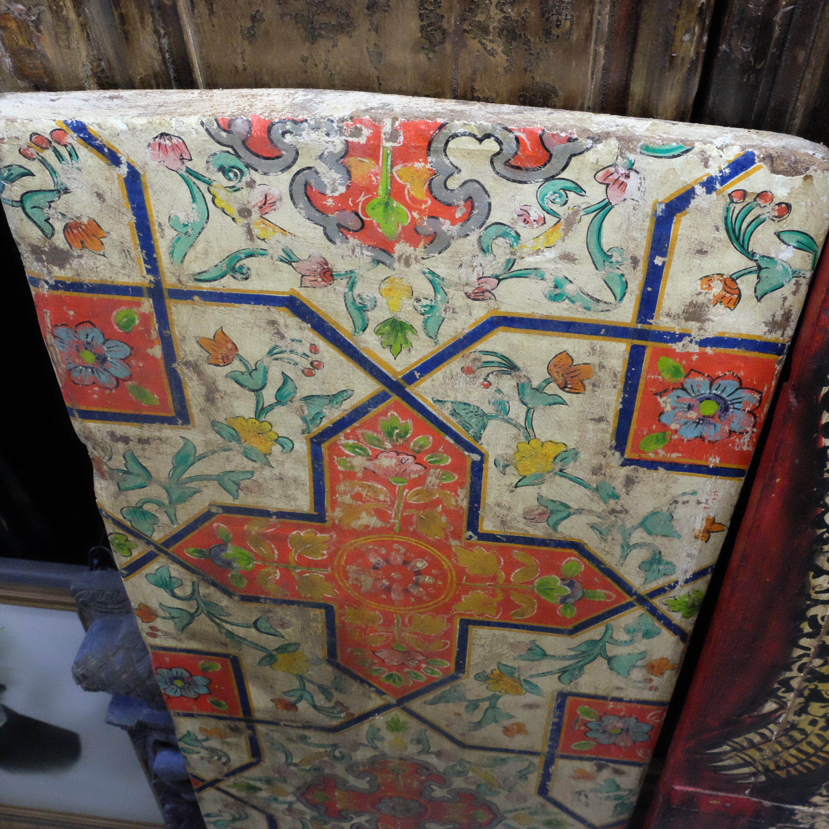 Relief Tempelritter florale Malerei