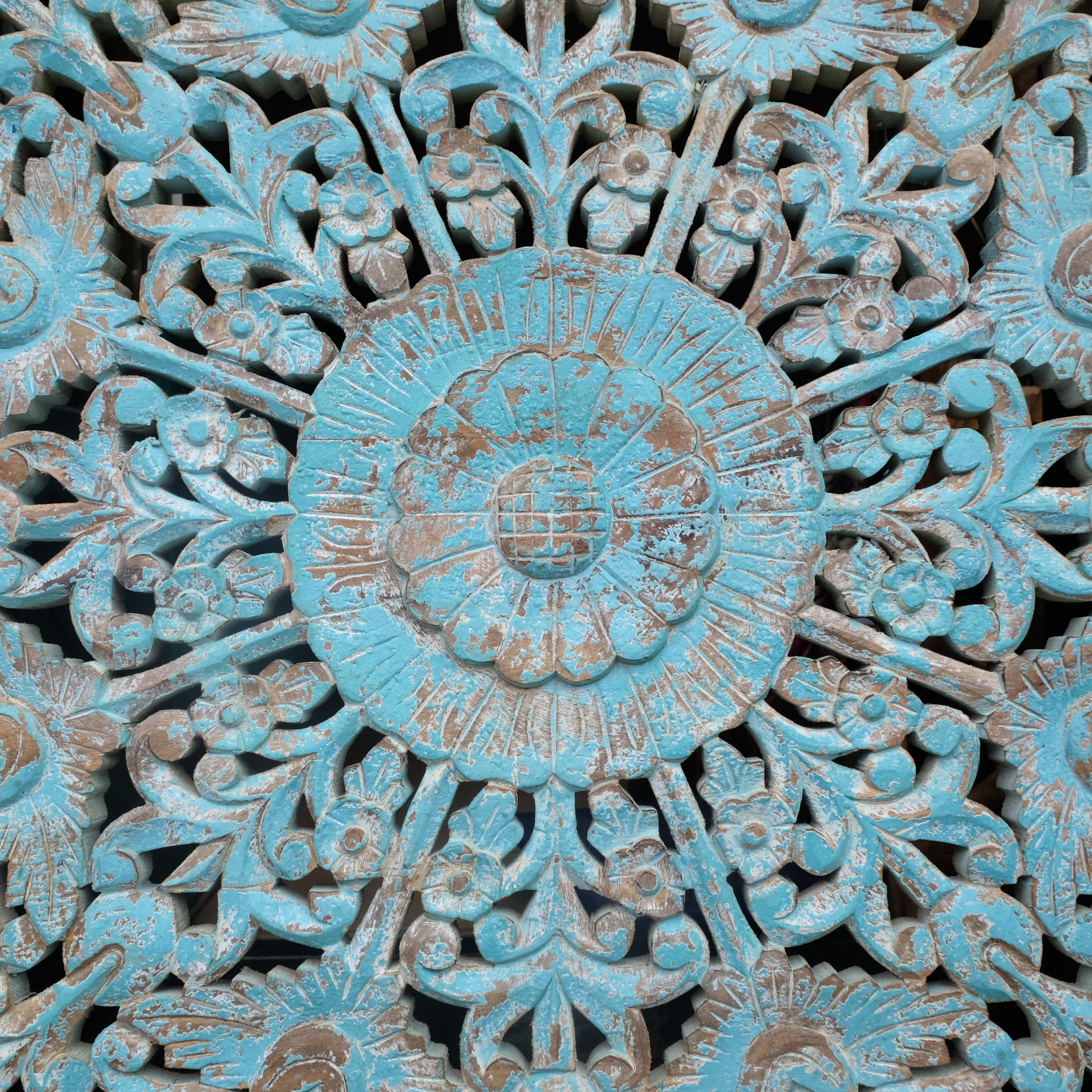 Quadratisches Relief aus Indien 120x120