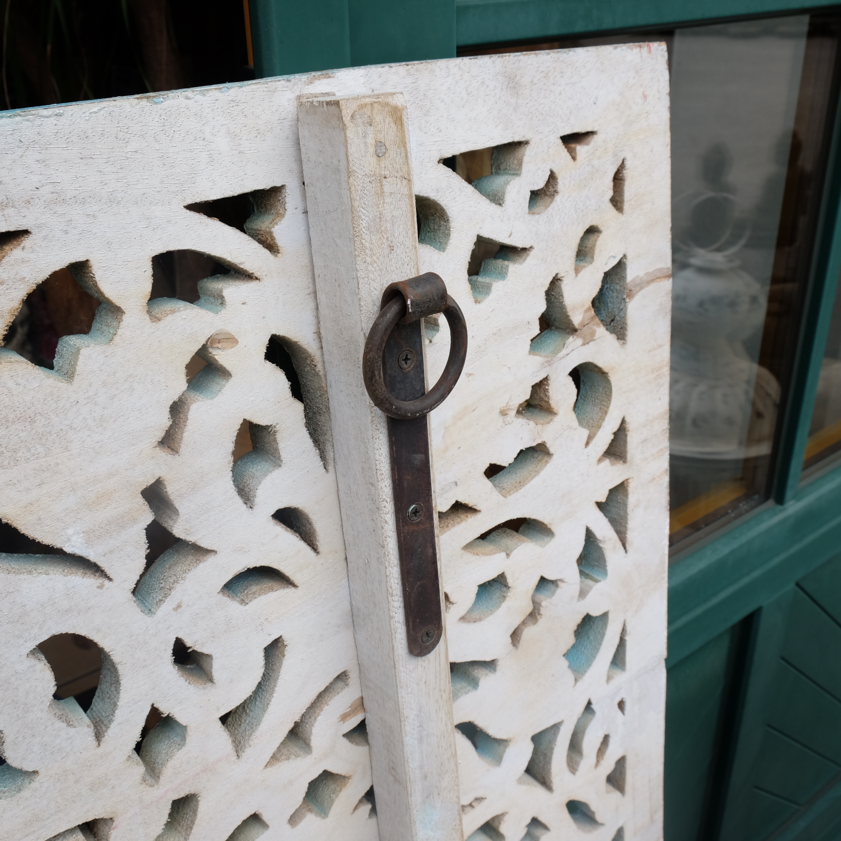 Quadratisches Relief aus Indien 120x120