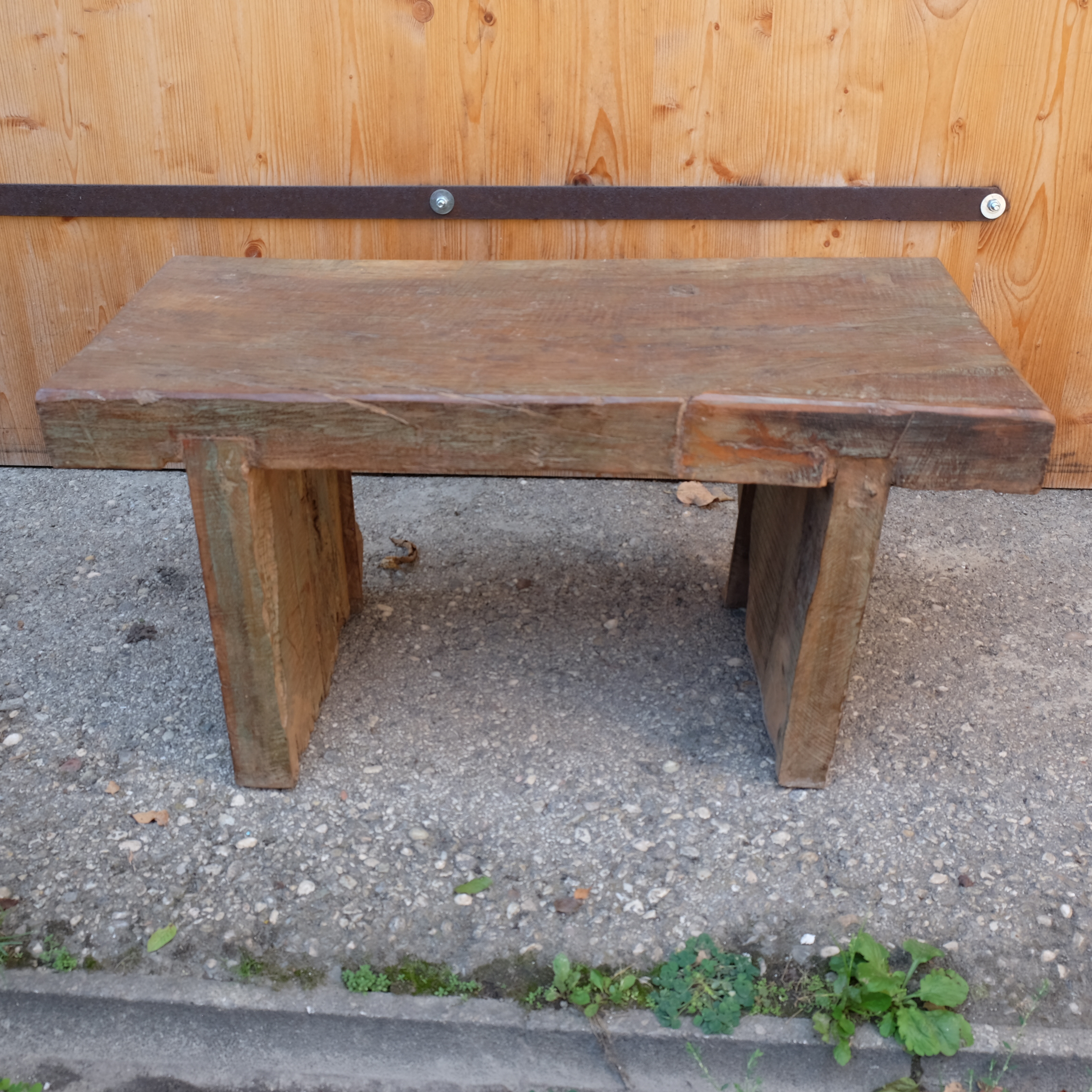 Antike Sitzbank Massivholz