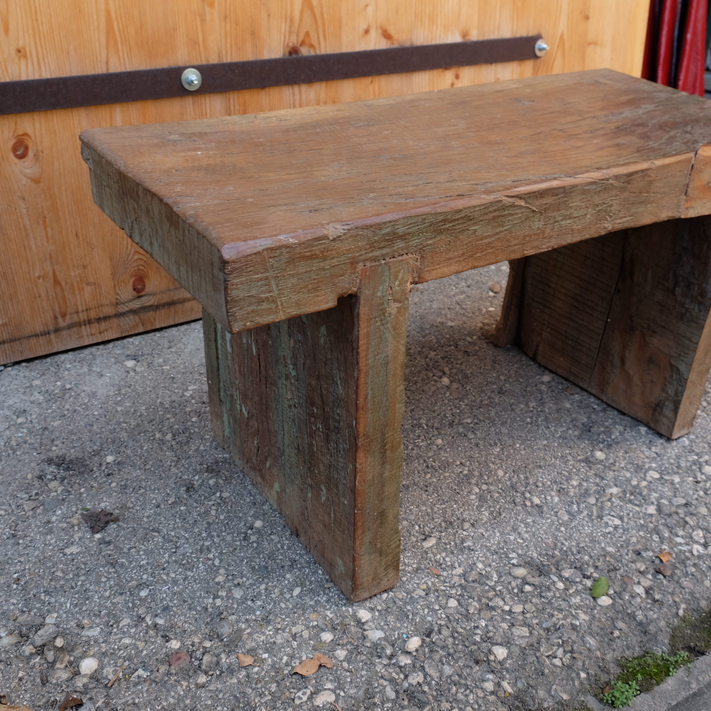 Antike Sitzbank Massivholz