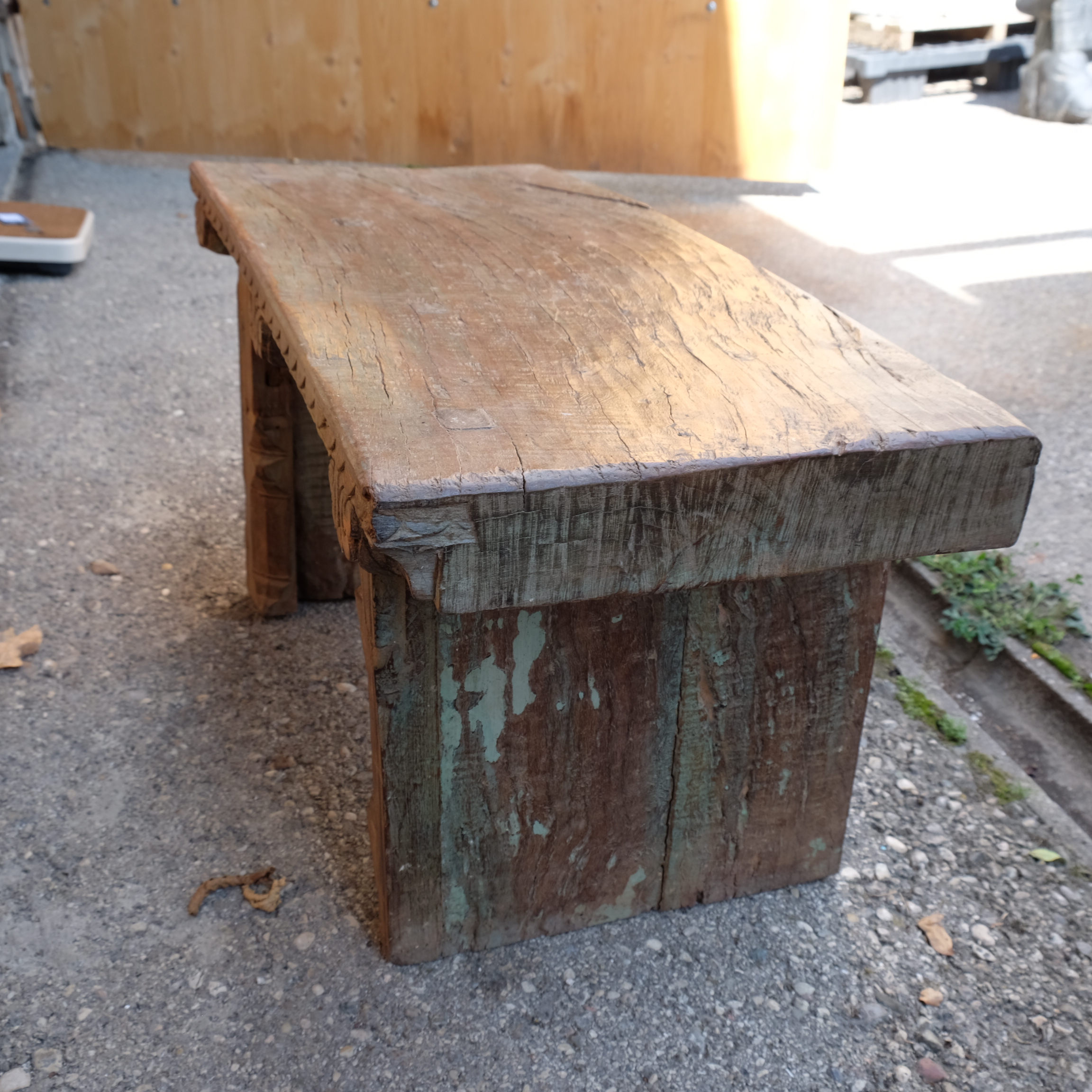 Antike Sitzbank Massivholz