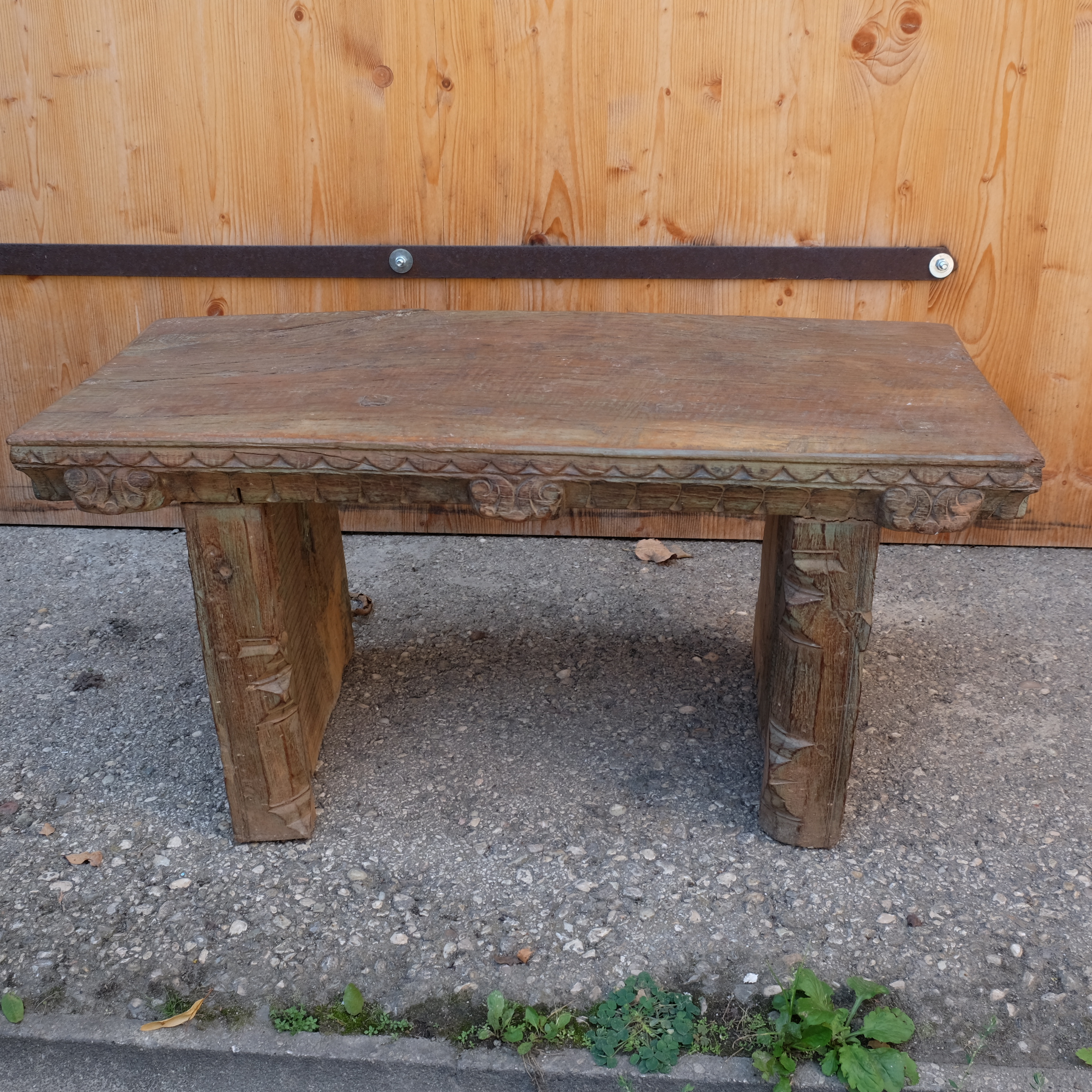 Antike Sitzbank Massivholz