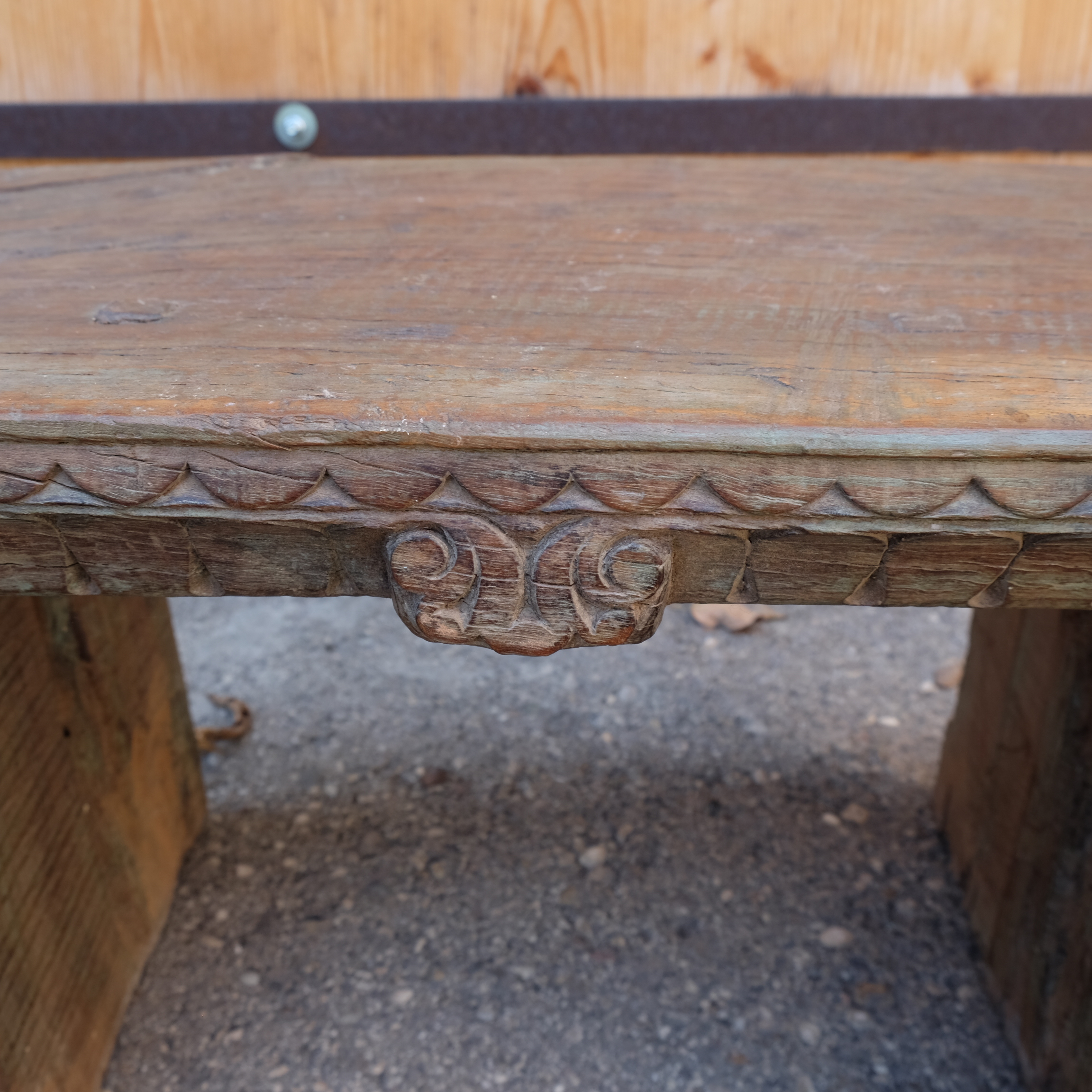 Antike Sitzbank Massivholz