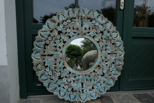 Spiegel Rund florale Ornamente 91cm