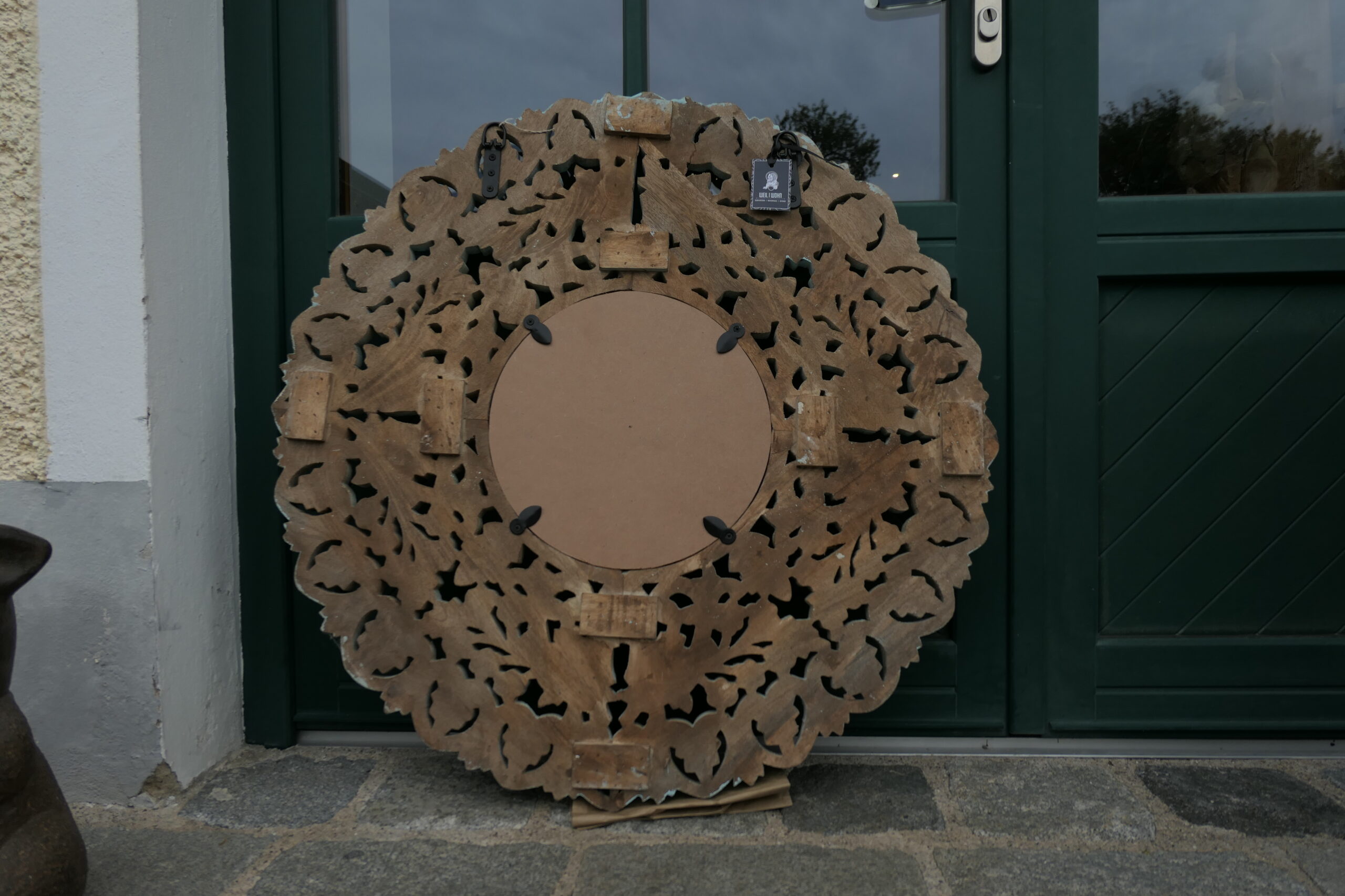 Spiegel Rund florale Ornamente 91cm