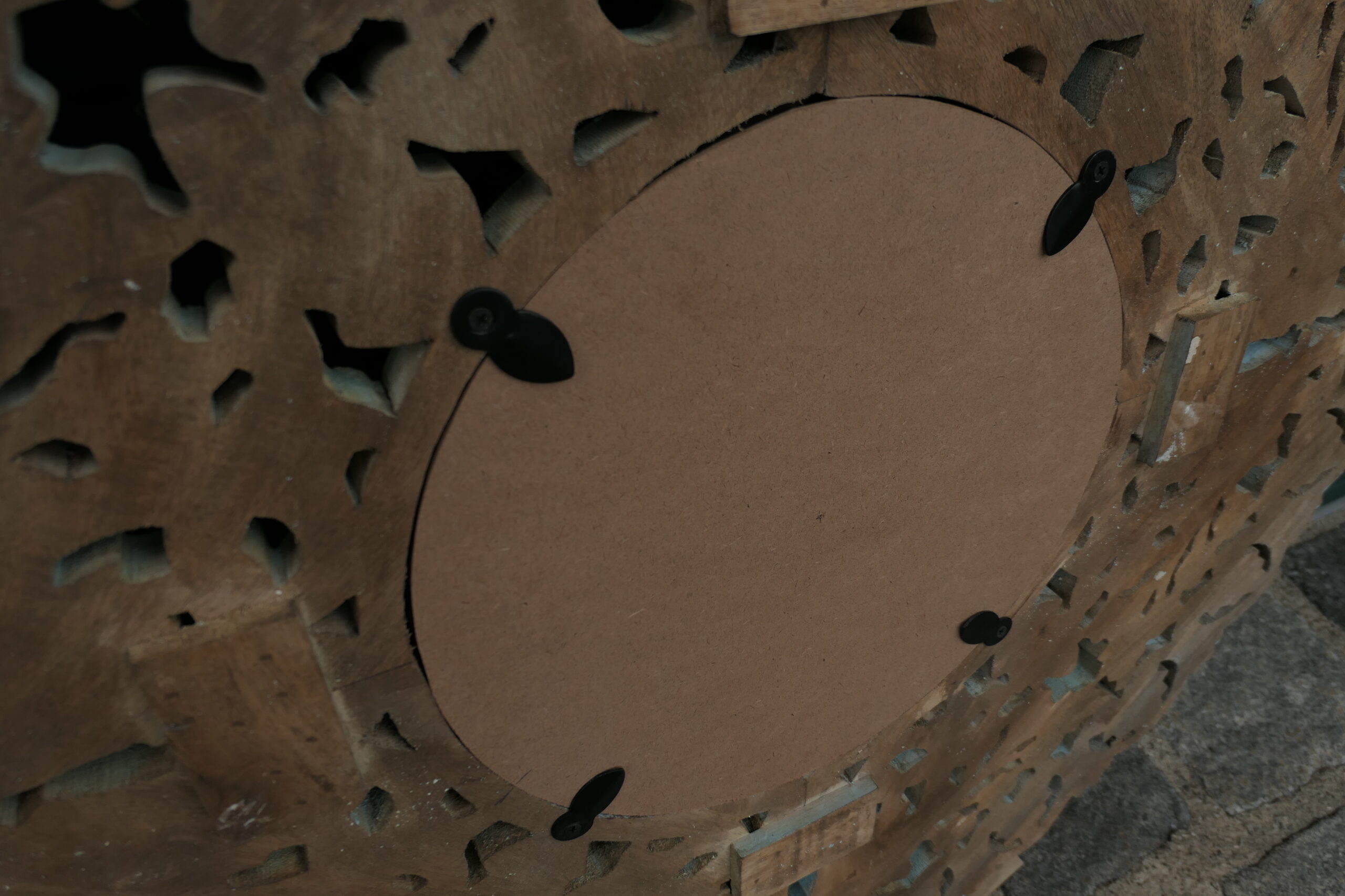 Spiegel Rund florale Ornamente 91cm