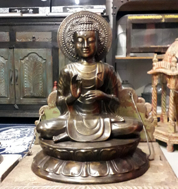 grosser buddha aus bronze