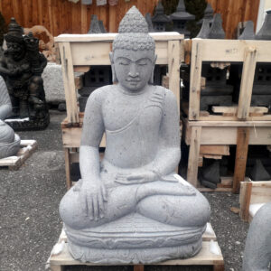 buddha aus frostsicherem flussstein 80 cm