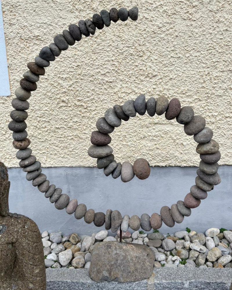 frostsichere steinspirale