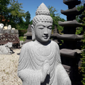 stehender buddha aus riverstone 100cm