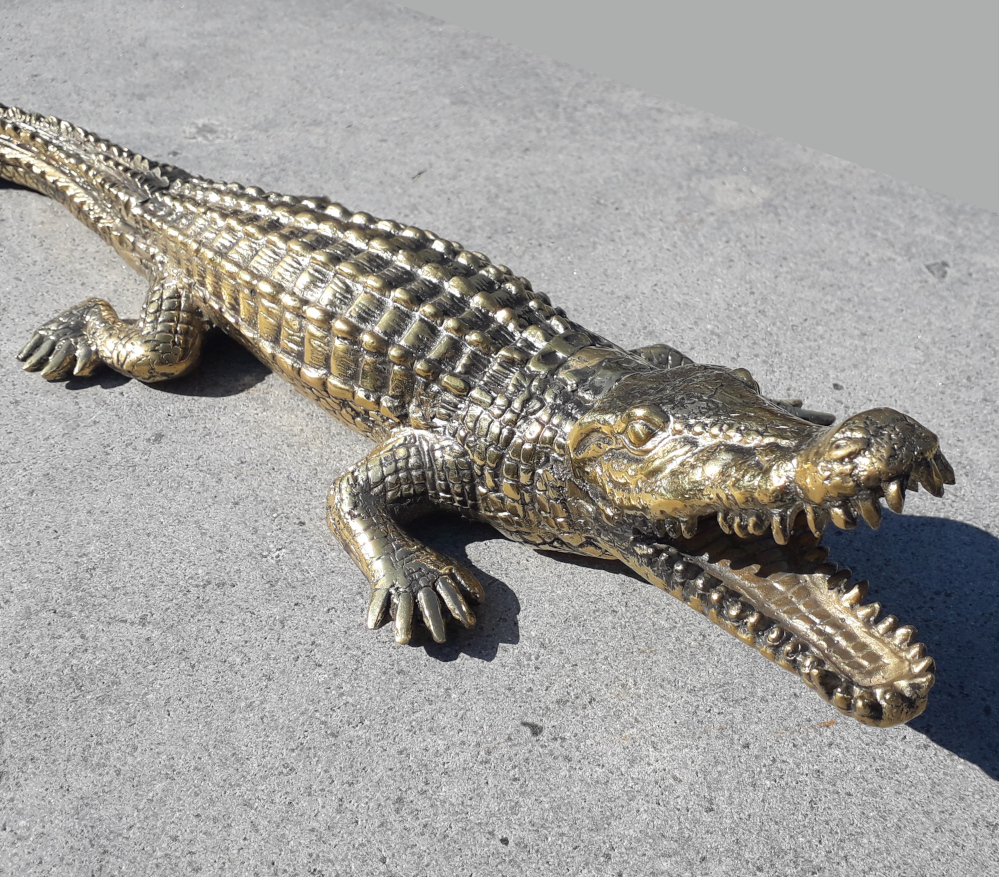 krokodil aus messing