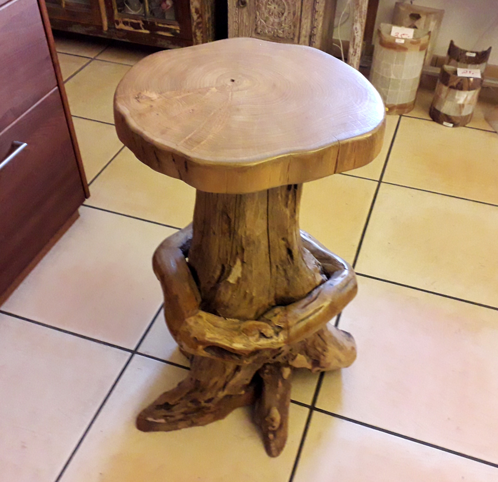 barhocker aus massivem teakholz