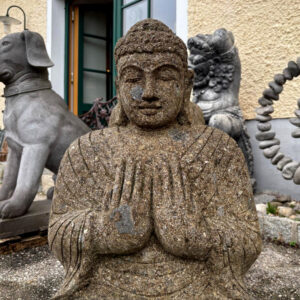 frostsicherer buddha aus basanit 80 cm