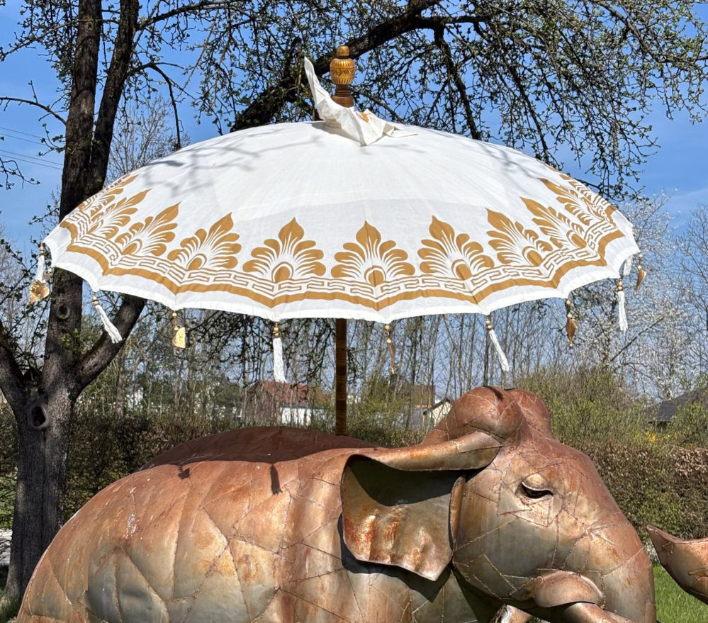 handgemachter sonnenschirm boho aus bali