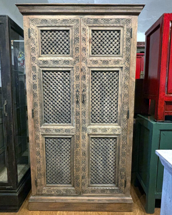 Dekorativer Schrank mit Wabenmuster aus indien