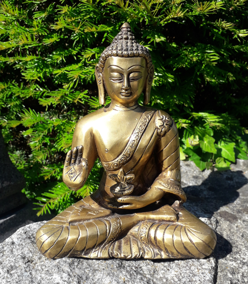 buddha abhaya aus messing