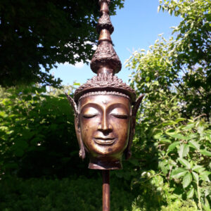 buddhakopf aus bronze