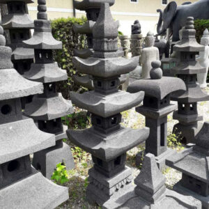pagode aus lavastein, 100 cm