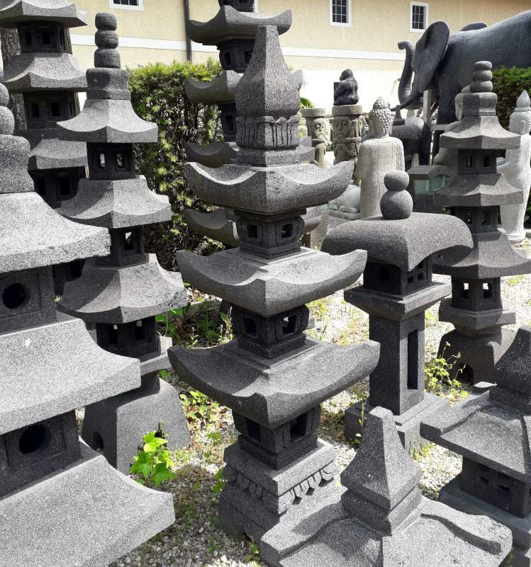 pagode aus lavastein, 100 cm