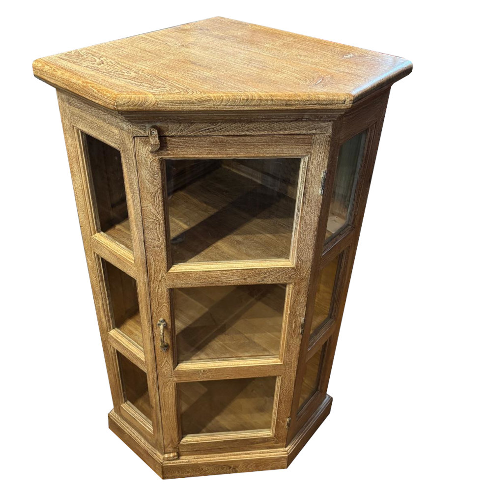 trapezfoermige eckvitrine 120 cm