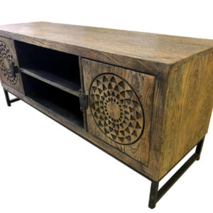 lowboard tv-board niedriges sideboard aus indien