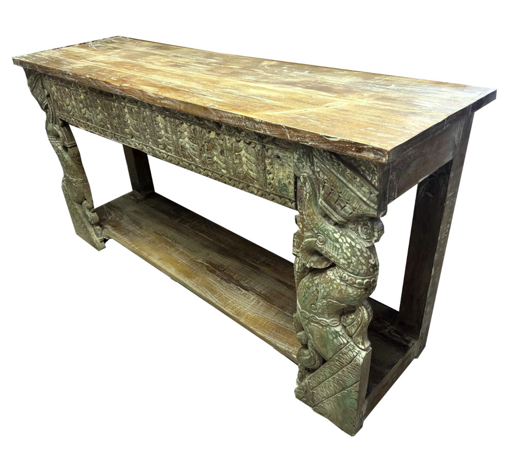 handgeschnitztes sideboard aus indien