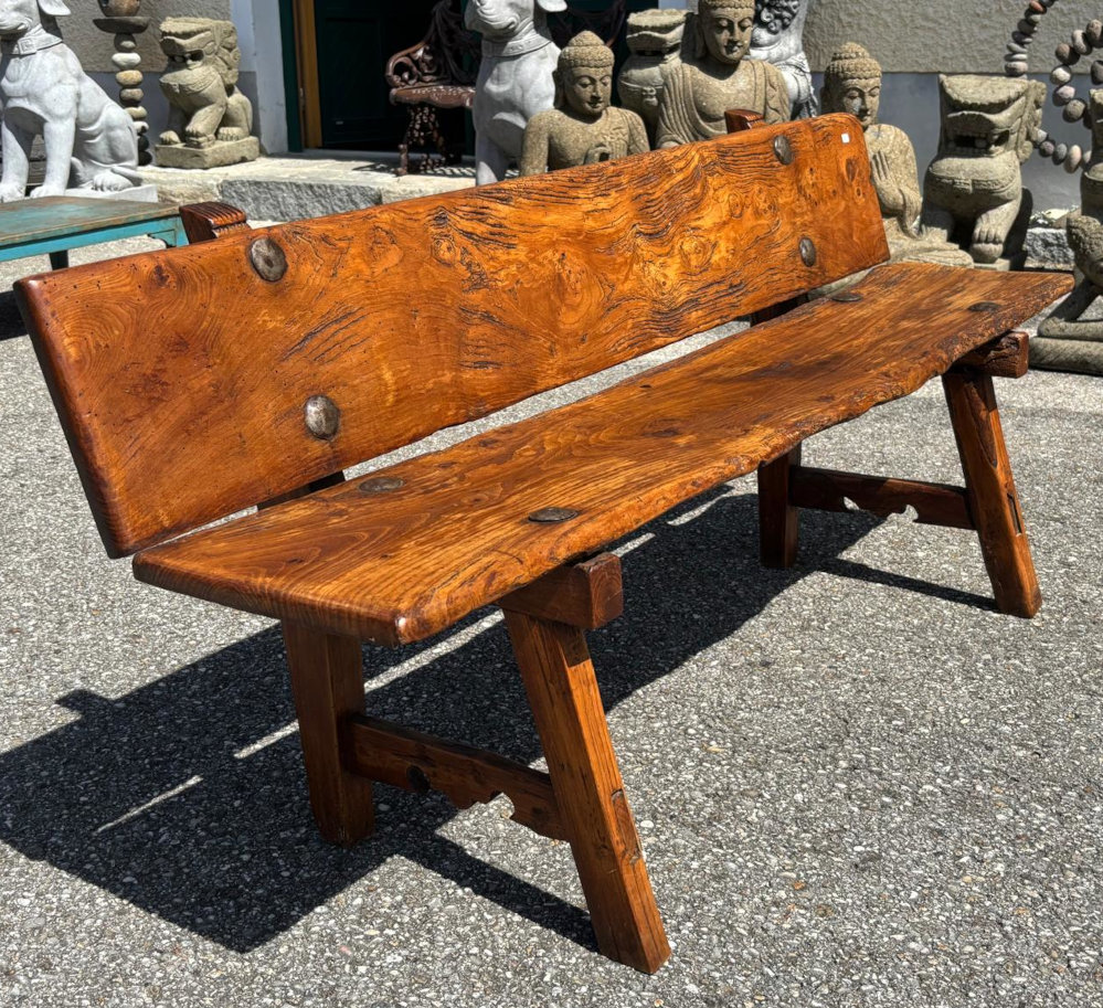 alte bank aus olivenholz