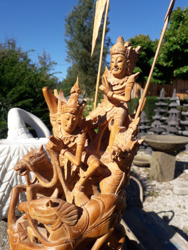 Shiva und Rama schnitzerei aus bali