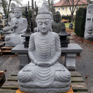 buddha aus frostsicherem riverstone 100 cm