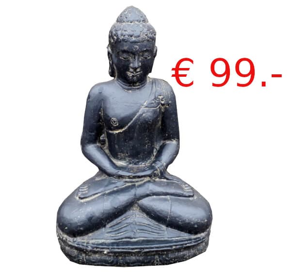 kleiner buddha aus steinguss