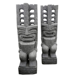 tiki figur aus frostsicherem lavastein